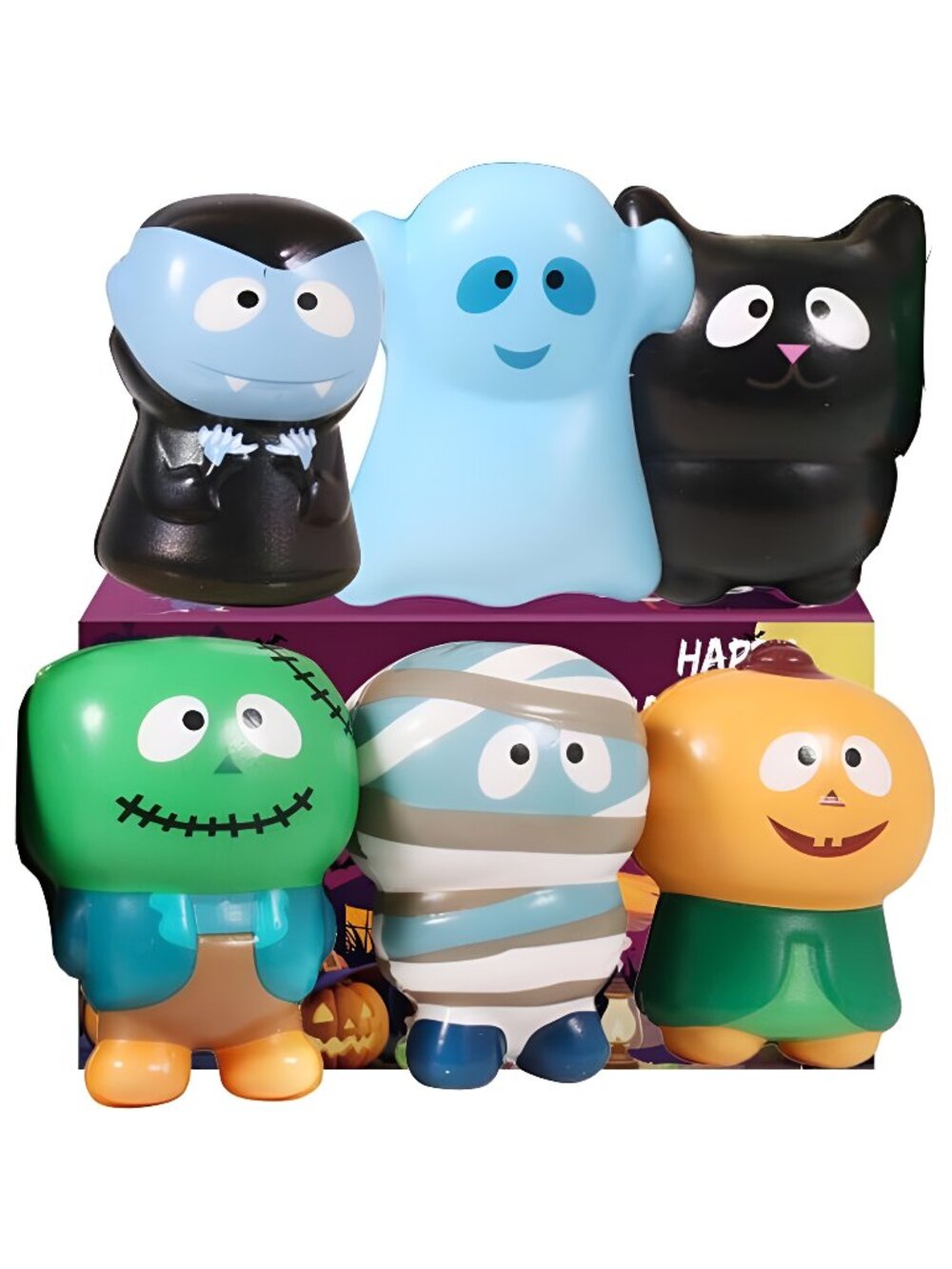 New 6 Packs-Halloween Squishies Toys Slow Rising Party